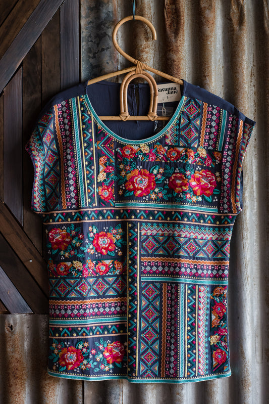 Harper Top - Midnight Blue