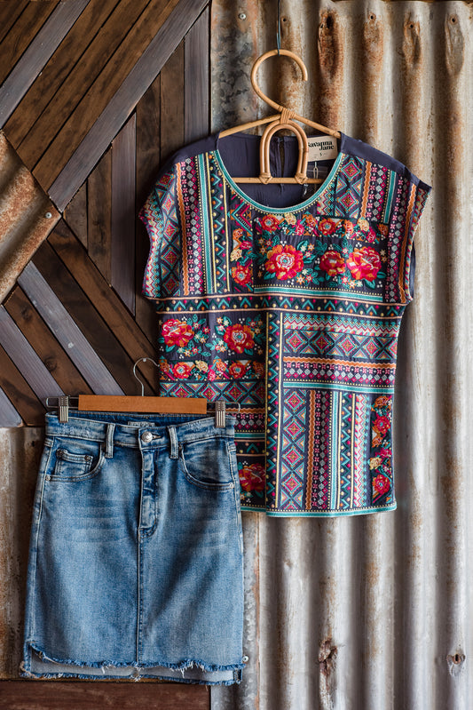 Harper Top - Midnight Blue