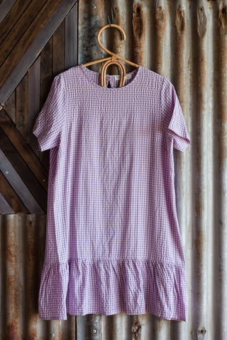 Lucy Gingham Dress - Lilac