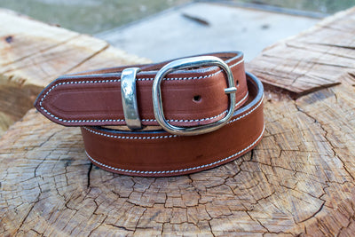 Leather Belt - Nickle Buckle